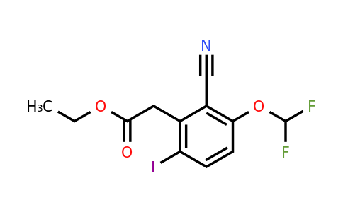 1807278-86-9 | Ethyl 2-cyano-3-difluoromethoxy-6-iodophenylacetate