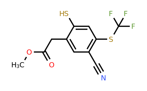 1807279-26-0 | Methyl 5-cyano-2-mercapto-4-(trifluoromethylthio)phenylacetate