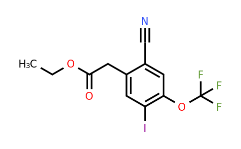 1807279-46-4 | Ethyl 2-cyano-5-iodo-4-(trifluoromethoxy)phenylacetate