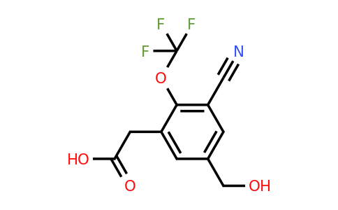 1807280-56-3 | 3-Cyano-5-hydroxymethyl-2-(trifluoromethoxy)phenylacetic acid