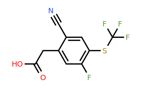 1807281-74-8 | 2-Cyano-5-fluoro-4-(trifluoromethylthio)phenylacetic acid