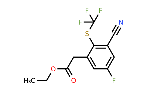 1807281-82-8 | Ethyl 3-cyano-5-fluoro-2-(trifluoromethylthio)phenylacetate