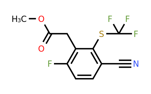 1807281-92-0 | Methyl 3-cyano-6-fluoro-2-(trifluoromethylthio)phenylacetate
