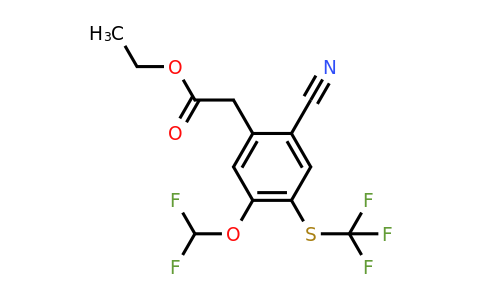 1807282-78-5 | Ethyl 2-cyano-5-difluoromethoxy-4-(trifluoromethylthio)phenylacetate