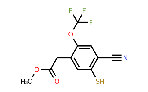 1807283-21-1 | Methyl 4-cyano-5-mercapto-2-(trifluoromethoxy)phenylacetate