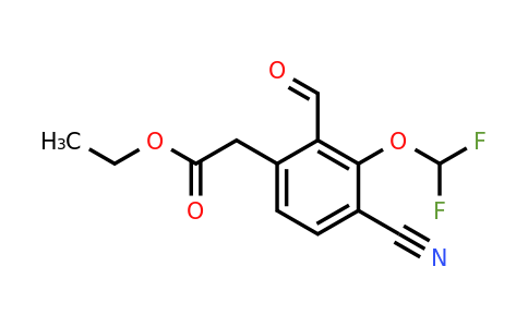 1807283-83-5 | Ethyl 4-cyano-3-difluoromethoxy-2-formylphenylacetate