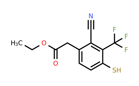 1807283-90-4 | Ethyl 2-cyano-4-mercapto-3-(trifluoromethyl)phenylacetate