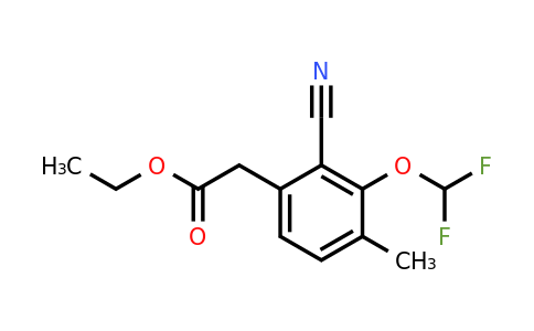 1807283-99-3 | Ethyl 2-cyano-3-difluoromethoxy-4-methylphenylacetate