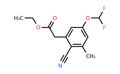 1807284-06-5 | Ethyl 2-cyano-5-difluoromethoxy-3-methylphenylacetate