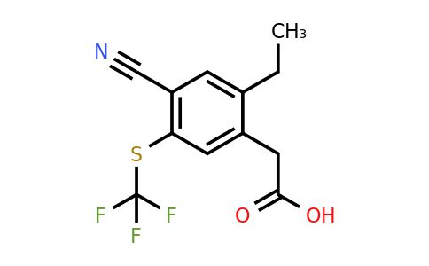1807285-81-9 | 4-Cyano-2-ethyl-5-(trifluoromethylthio)phenylacetic acid