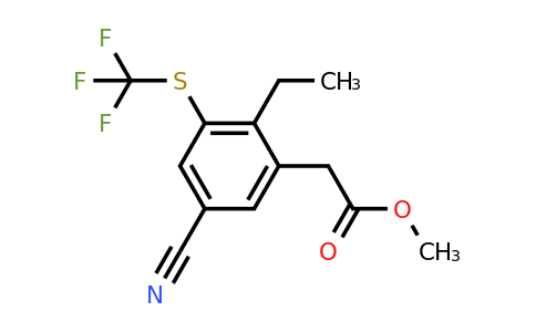 1807286-17-4 | Methyl 5-cyano-2-ethyl-3-(trifluoromethylthio)phenylacetate