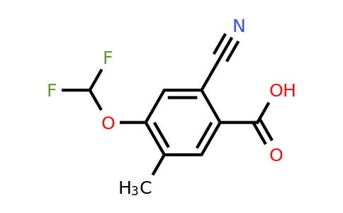 1807287-29-1 | 2-Cyano-4-difluoromethoxy-5-methylbenzoic acid