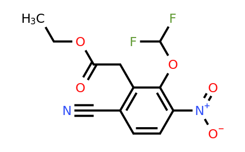 1807288-40-9 | Ethyl 6-cyano-2-difluoromethoxy-3-nitrophenylacetate