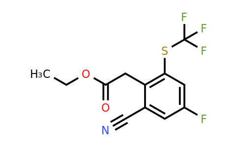 1807288-44-3 | Ethyl 2-cyano-4-fluoro-6-(trifluoromethylthio)phenylacetate