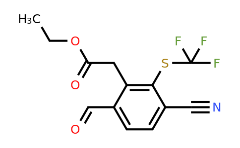 1807288-69-2 | Ethyl 3-cyano-6-formyl-2-(trifluoromethylthio)phenylacetate