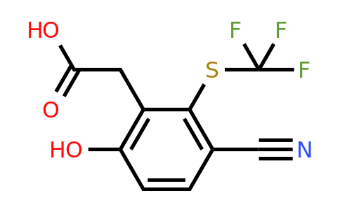 1807289-29-7 | 3-Cyano-6-hydroxy-2-(trifluoromethylthio)phenylacetic acid