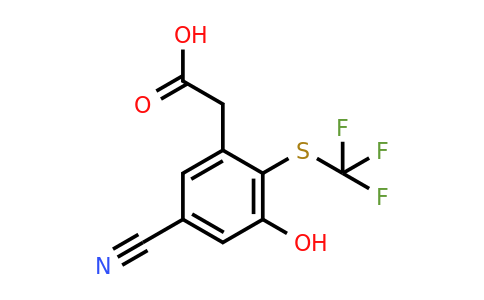 1807289-35-5 | 5-Cyano-3-hydroxy-2-(trifluoromethylthio)phenylacetic acid