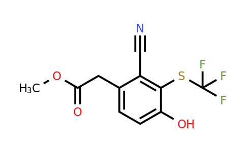 1807289-47-9 | Methyl 2-cyano-4-hydroxy-3-(trifluoromethylthio)phenylacetate