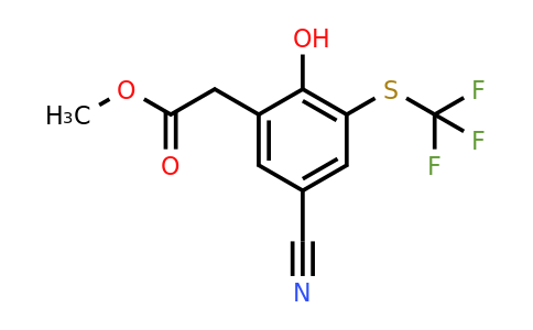 1807289-54-8 | Methyl 5-cyano-2-hydroxy-3-(trifluoromethylthio)phenylacetate