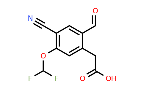 1807290-08-9 | 4-Cyano-5-difluoromethoxy-2-formylphenylacetic acid
