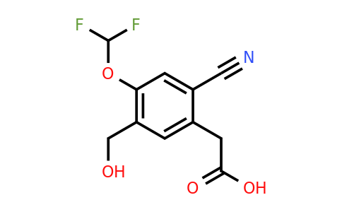 1807290-81-8 | 2-Cyano-4-difluoromethoxy-5-(hydroxymethyl)phenylacetic acid