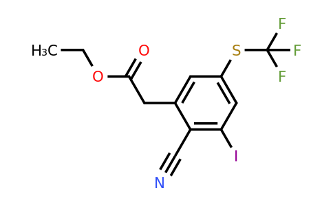 1807291-30-0 | Ethyl 2-cyano-3-iodo-5-(trifluoromethylthio)phenylacetate