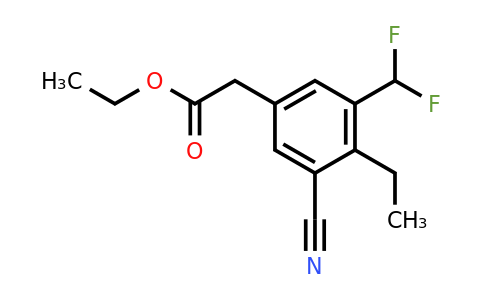 1807292-98-3 | Ethyl 3-cyano-5-difluoromethyl-4-ethylphenylacetate