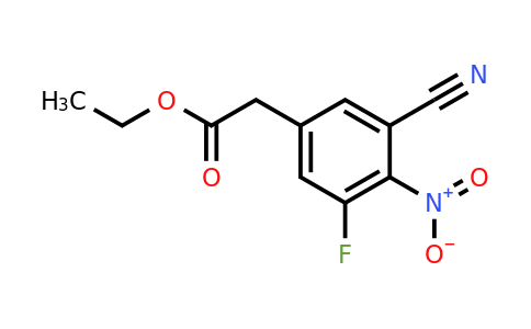Ethyl 3-cyano-5-fluoro-4-nitrophenylacetate