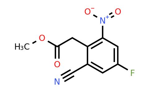 1807293-30-6 | Methyl 2-cyano-4-fluoro-6-nitrophenylacetate