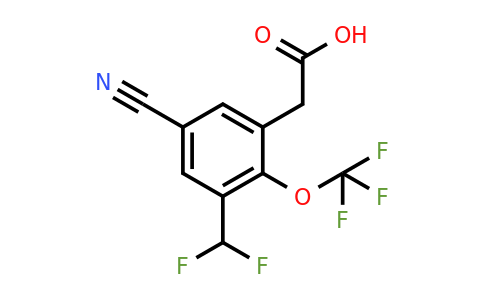 1807294-53-6 | 5-Cyano-3-difluoromethyl-2-(trifluoromethoxy)phenylacetic acid