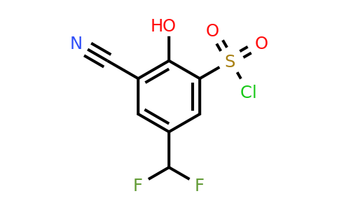 3-Cyano-5-difluoromethyl-2-hydroxybenzenesulfonyl chloride