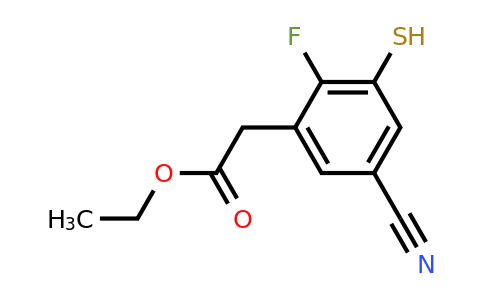1807294-76-3 | Ethyl 5-cyano-2-fluoro-3-mercaptophenylacetate