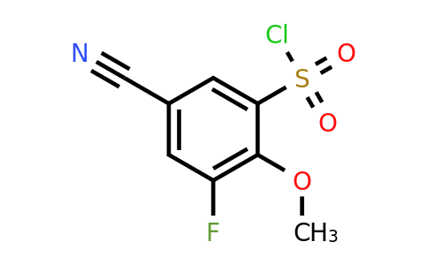 1807295-28-8 | 5-Cyano-3-fluoro-2-methoxybenzenesulfonylchloride