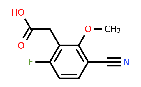 1807295-66-4 | 3-Cyano-6-fluoro-2-methoxyphenylacetic acid