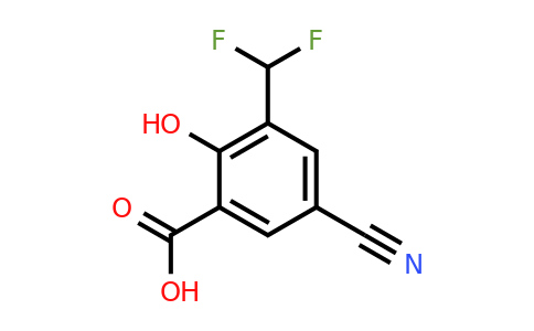 5-Cyano-3-difluoromethyl-2-hydroxybenzoic acid