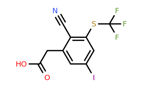 1807299-51-9 | 2-Cyano-5-iodo-3-(trifluoromethylthio)phenylacetic acid