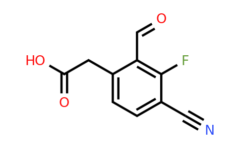 1807299-58-6 | 4-Cyano-3-fluoro-2-formylphenylacetic acid
