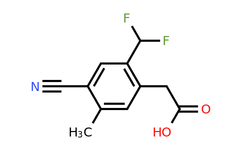 1807300-10-2 | 4-Cyano-2-difluoromethyl-5-methylphenylacetic acid