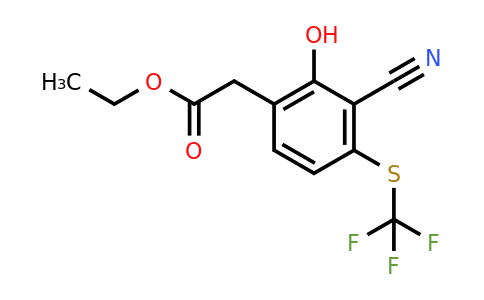 1807300-30-6 | Ethyl 3-cyano-2-hydroxy-4-(trifluoromethylthio)phenylacetate