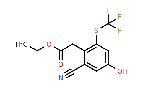 1807300-33-9 | Ethyl 2-cyano-4-hydroxy-6-(trifluoromethylthio)phenylacetate