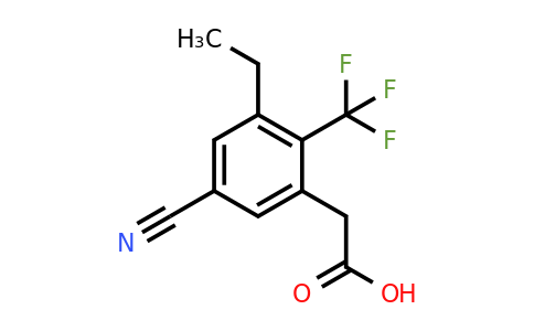 1807301-45-6 | 5-Cyano-3-ethyl-2-(trifluoromethyl)phenylacetic acid
