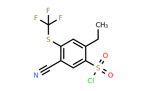 1807301-69-4 | 5-Cyano-2-ethyl-4-(trifluoromethylthio)benzenesulfonylchloride