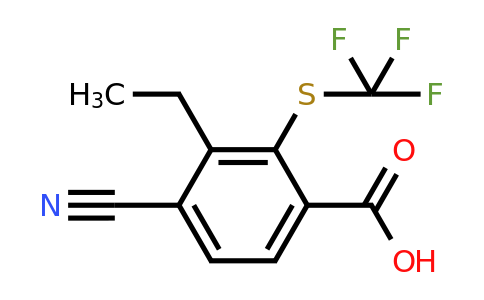 1807301-72-9 | 4-Cyano-3-ethyl-2-(trifluoromethylthio)benzoic acid