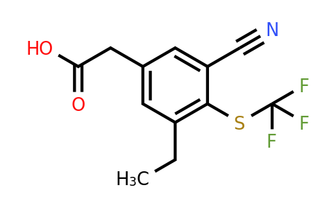 1807301-95-6 | 3-Cyano-5-ethyl-4-(trifluoromethylthio)phenylacetic acid