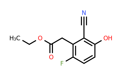 Ethyl 2-cyano-6-fluoro-3-hydroxyphenylacetate