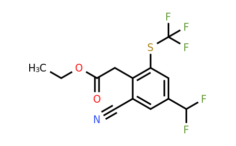 1807303-42-9 | Ethyl 2-cyano-4-difluoromethyl-6-(trifluoromethylthio)phenylacetate