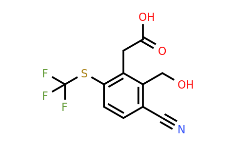 1807304-64-8 | 3-Cyano-2-hydroxymethyl-6-(trifluoromethylthio)phenylacetic acid