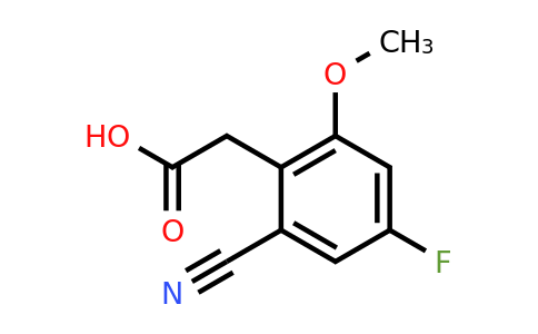 1807305-61-8 | 2-Cyano-4-fluoro-6-methoxyphenylacetic acid