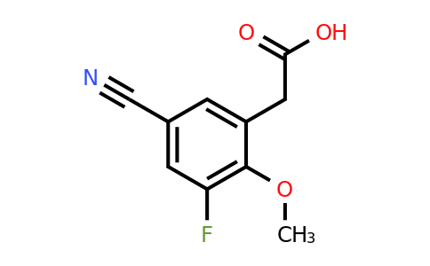 1807305-66-3 | 5-Cyano-3-fluoro-2-methoxyphenylacetic acid