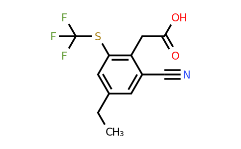 1807305-76-5 | 2-Cyano-4-ethyl-6-(trifluoromethylthio)phenylacetic acid